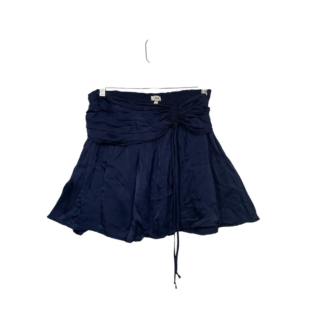 NWT Aerie Skirt Mini‎ Drawstring Smocked Waist Casual Party Blue Size Medium